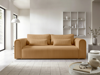 Kanapa Rumba wygodna sofa trzyosobowa z poduszkami i funkcją spania Tilia 17