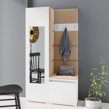 Garderoba IGA w tkaninie Trinity 4, biała