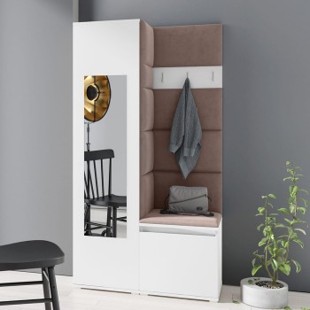 Garderoba IGA w tkaninie Trinity 6, biała