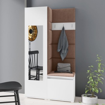 Garderoba IGA w tkaninie Trinity 7, biała