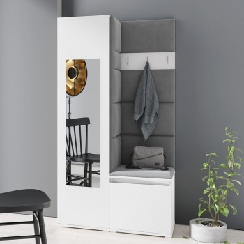 Garderoba IGA w tkaninie Trinity 15, biała