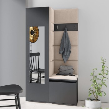 Garderoba IGA w tkaninie Trinity 2, grafit