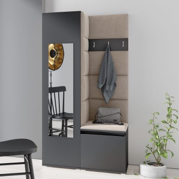 Garderoba IGA w tkaninie Trinity 3, grafit