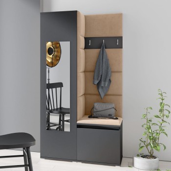 Garderoba IGA w tkaninie Trinity 4, grafit