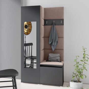 Garderoba IGA w tkaninie Trinity 5, grafit