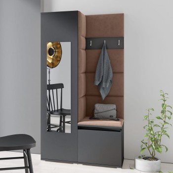 Garderoba IGA w tkaninie Trinity 7, grafit