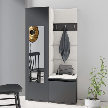 Garderoba IGA w tkaninie Trinity 1, grafit