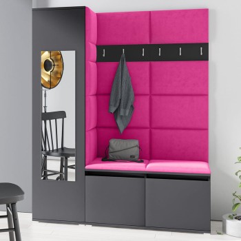 Garderoba LINDA w tkaninie Trinity 10, grafit