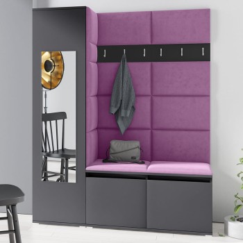 Garderoba LINDA w tkaninie Trinity 11, grafit